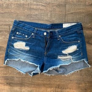 Rag and Bone distressed jean shorts size 26